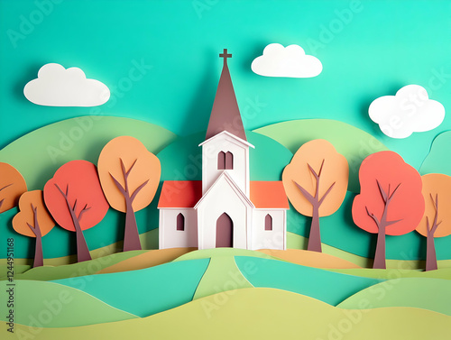 Paper Cutout Church Stands ...