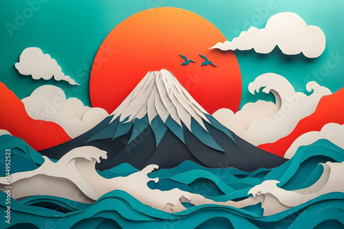 Paper Cutout Mountain Meets...