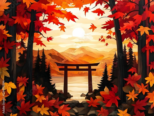 Serene Autumn Landscape Sho...