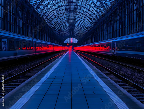Trains sit on opposite side...