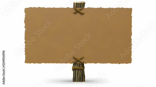 Blank Torn Cardboard Sign T...