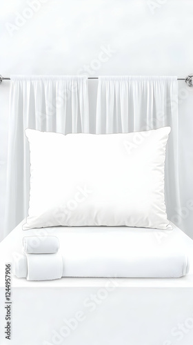White Bedding Set with Pill...