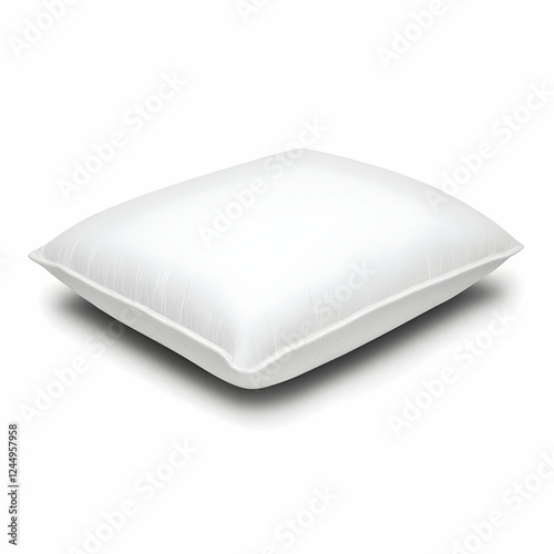 A Soft White Pillow Sits Pe...
