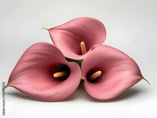 Three Pink Calla Lilies Blo...
