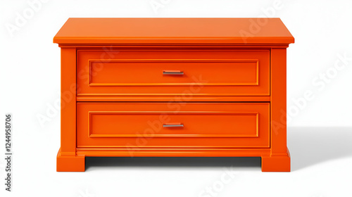 Vibrant Orange Nightstand w...