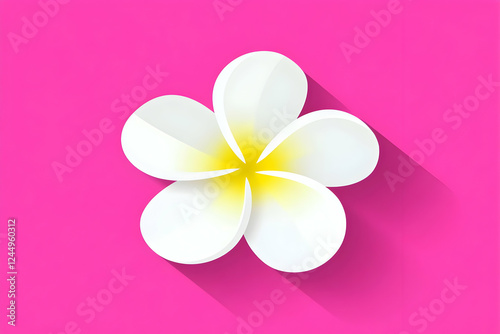 White Plumeria Flower Bloom...
