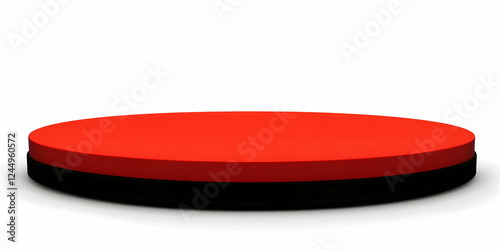 3D Red and Black Round Podi...