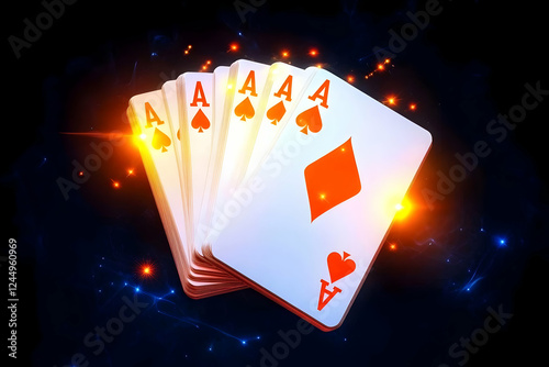 Four Aces Playing Cards Glo...