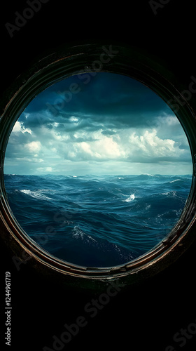 Round Window Shows a View o...