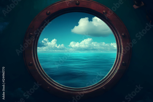 Porthole reveals a serene o...