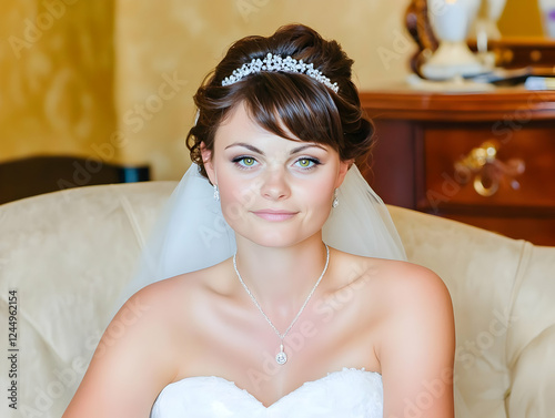 Beautiful Bride Poses Elega...