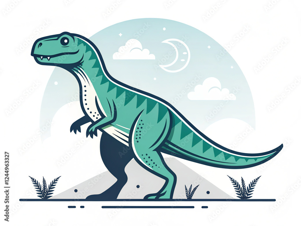 Fototapeta premium tyrannosaurus dinosaur vector illustration