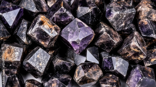 Pile of Faceted Dark Purple...