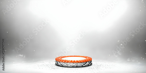 Round Orange and Silver Pod...