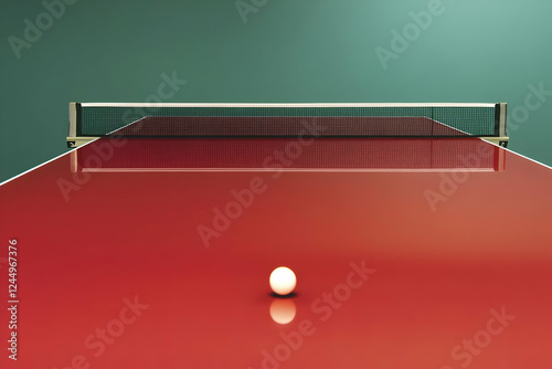 Red Table Tennis Table with...