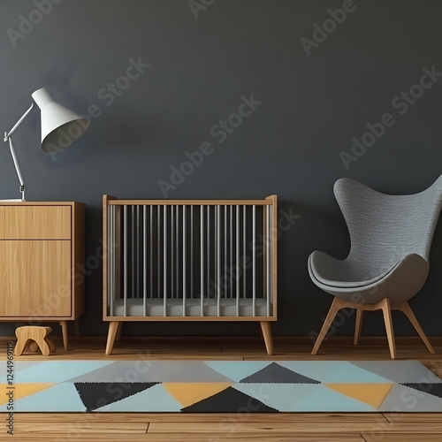Modern Nursery Interior Des...