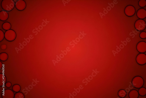 Red 3D Circles Frame a Grad...
