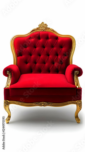Luxurious Red and Gold Sofa...