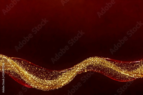 Golden Particles Flowing Gr...