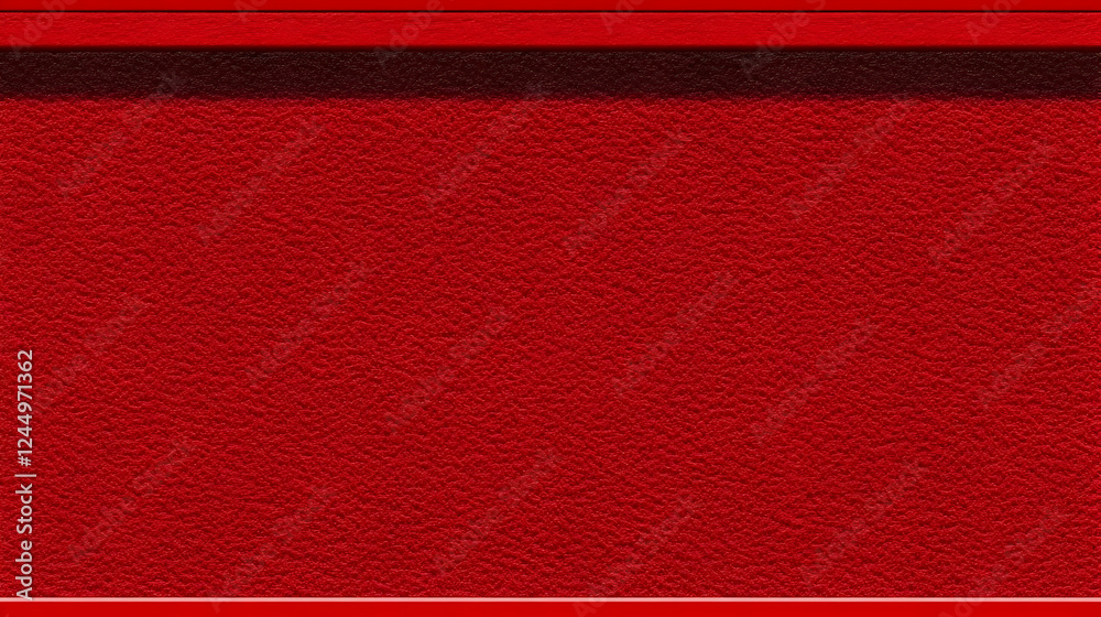 Fototapeta premium Red Textured Background with Black Stripe and Red Border Creates a Bold Visual Contrast