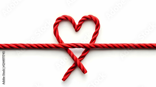 Red Rope Forms a Heart Shap...