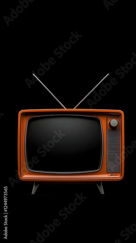 Retro Orange Television Set...