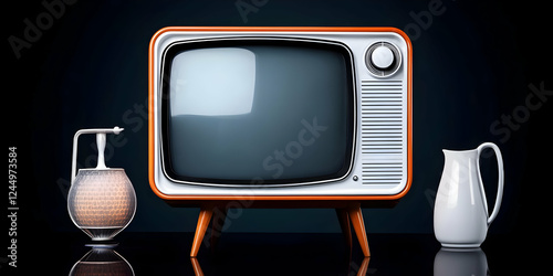 Retro Television Set Displa...
