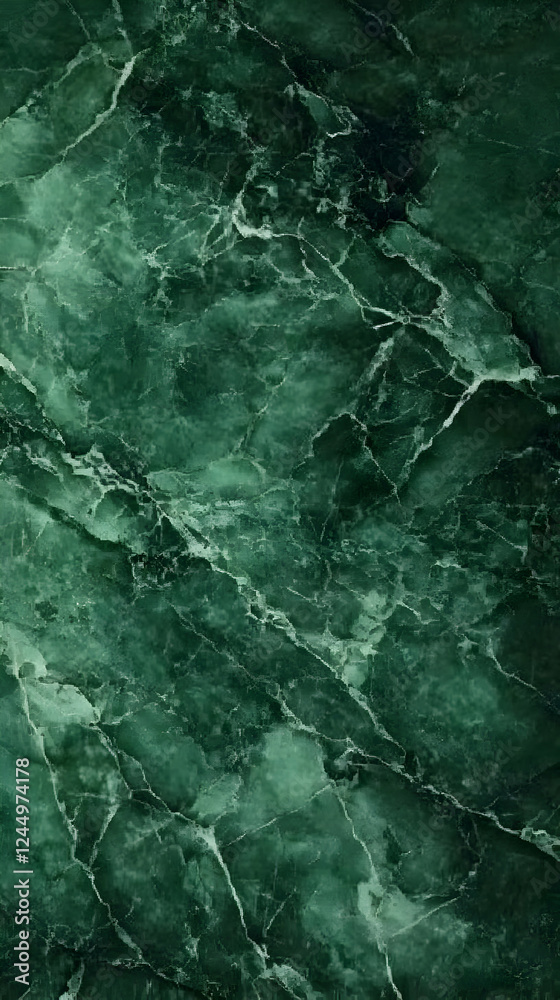 Naklejka premium Dark Green Marble Texture Background Shows Natural Veins and Elegant Design