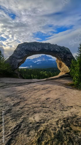 Natural Rock Arch Frames Ma...