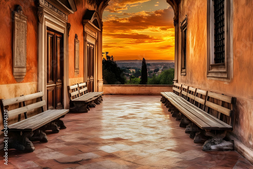Tranquil Hallway Overlooks ...