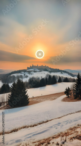 Circular Sunset Illuminates...