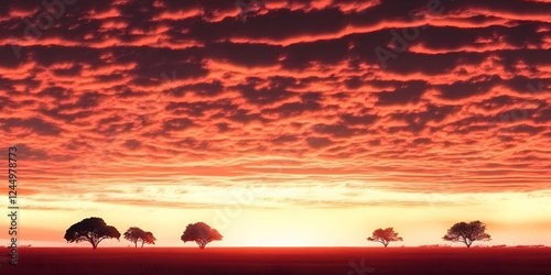Fiery Sunset Illuminates Si...
