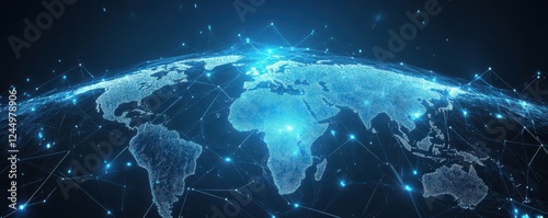 AIdriven logistics company HQ controlling autonomous supply chain movements globally