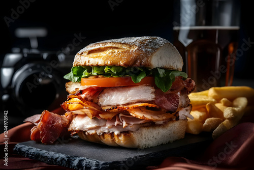 Delicious Club Sandwich wit...