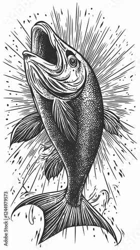 Largemouth Bass Leaps with ...