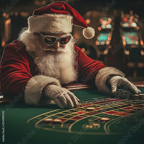 Festive Gambler Plays Roule...