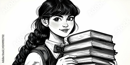 Illustration of a Girl Carr...
