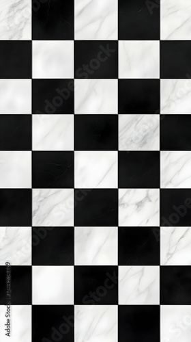 Black and White Marble Chec...