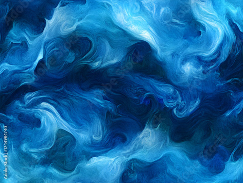 Abstract Blue Background Fl...