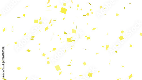 yellow confetti transparent material