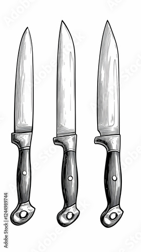 Three Knives Illustration D...