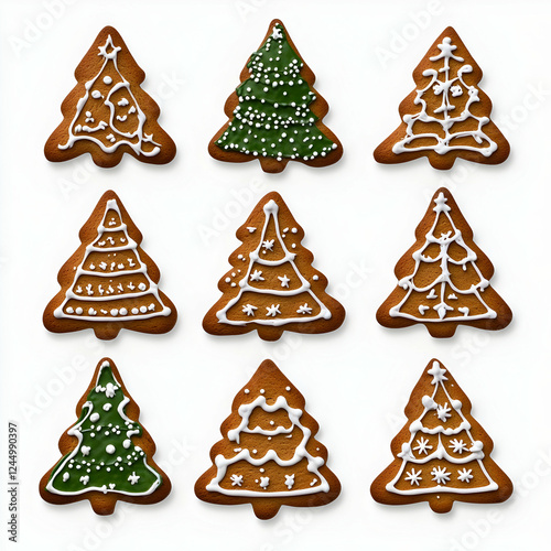 Nine Decorated Christmas Tr...