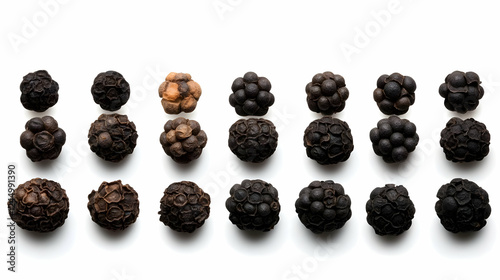 Rows of Black Peppercorns A...