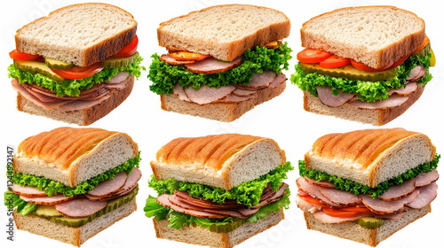 Six Delicious Sandwiches wi...
