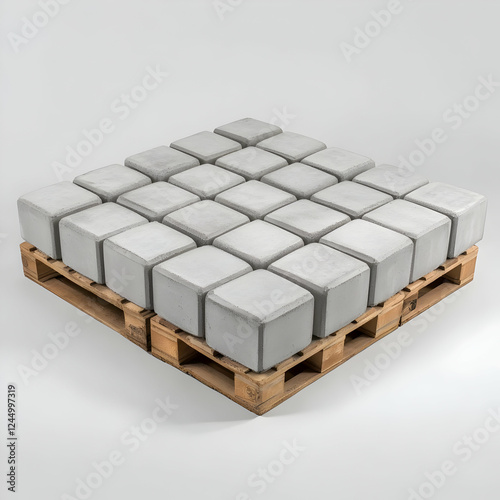 Concrete Blocks Stacked Nea...