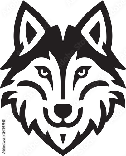 This flat vector wolf icon features a sleek, minimalist design, ideal for wolf-themed events like team-building or nature campaigns. Its bold silhouette symbolizes strength, unity, and wild spirit.