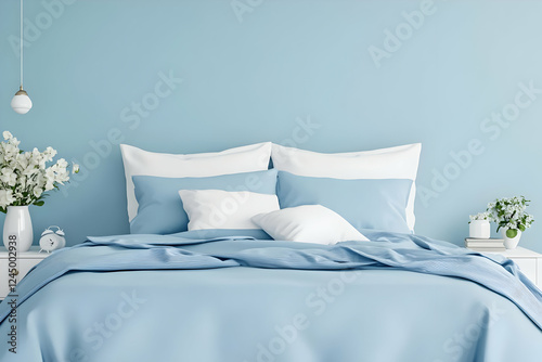 Serene Blue Bedroom Decor S...