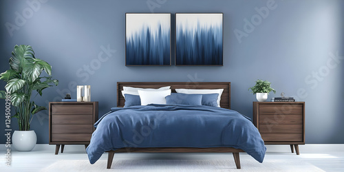 Modern Blue Bedroom Interio...
