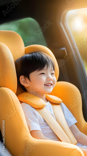 Happy Child Smiles Securely...