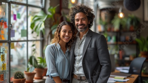 A Moment Together: A Man and a Woman Standing Side by Side